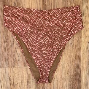 Polka Dot High-Waisted Bikini Bottom